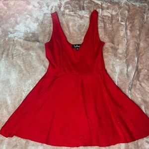 Lulu’s Red Romper Dress Size Medium